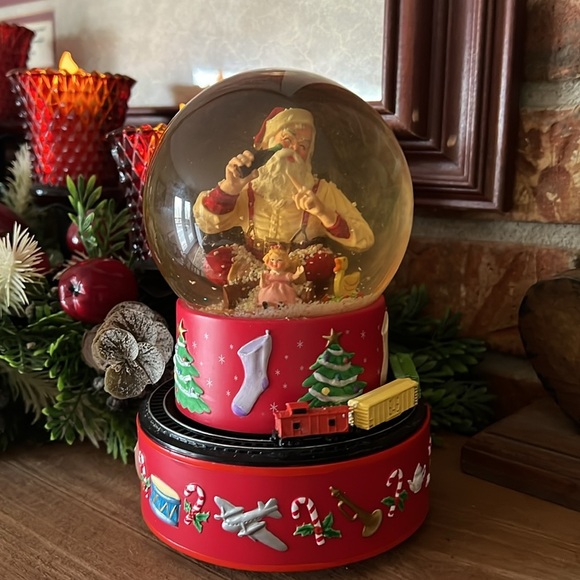 Rare Vintage 1971 Coca-Cola Santa Clause Moving Train Christmas Snow Globe - Picture 5 of 7